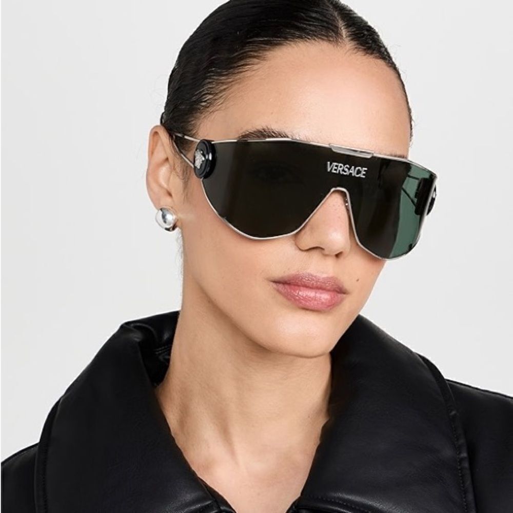 VERSACE Sunglasses VE2268 143387 Matte Black Dark Grey Unisex NEW - Picture 3 of 10